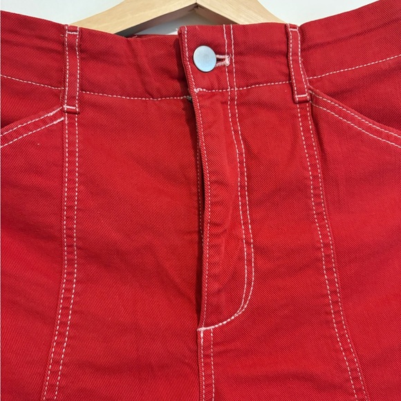 Anthropologie Maeve Red Wide Leg Jeans - Picture 2 of 5